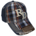 Washed Sport Cap with Checker Fabric 13wd20
